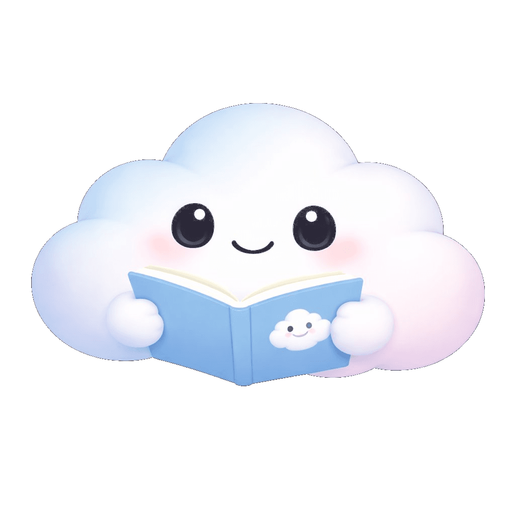 Puff — the Cirrus AI quit vaping coach mascot, a friendly cloud character reading and learning your patterns