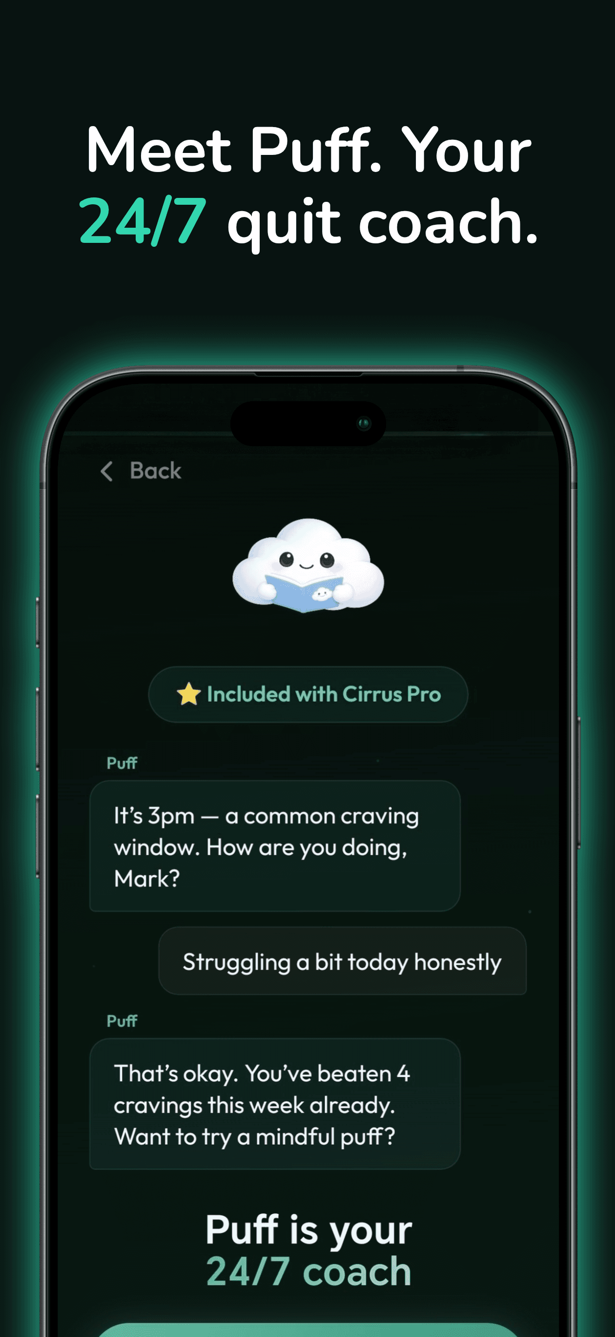 Puff AI quit coach — your 24/7 personal quit companion